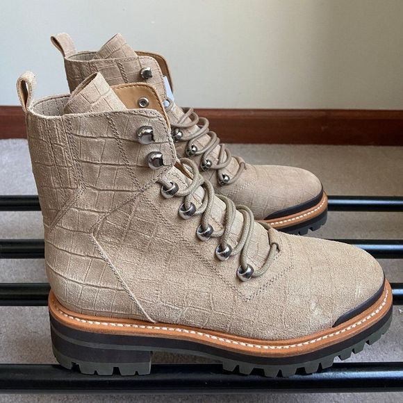 MARC FISHER Women Izzie 2 Leather Combat Hiking Boots - NEW NWOB - Picture 6 of 8